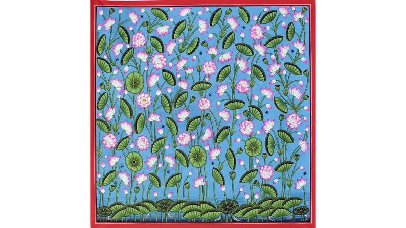 Lotus shops Kamal Talai Painting Pichwai Art Work For Home Decor Hand Painted
