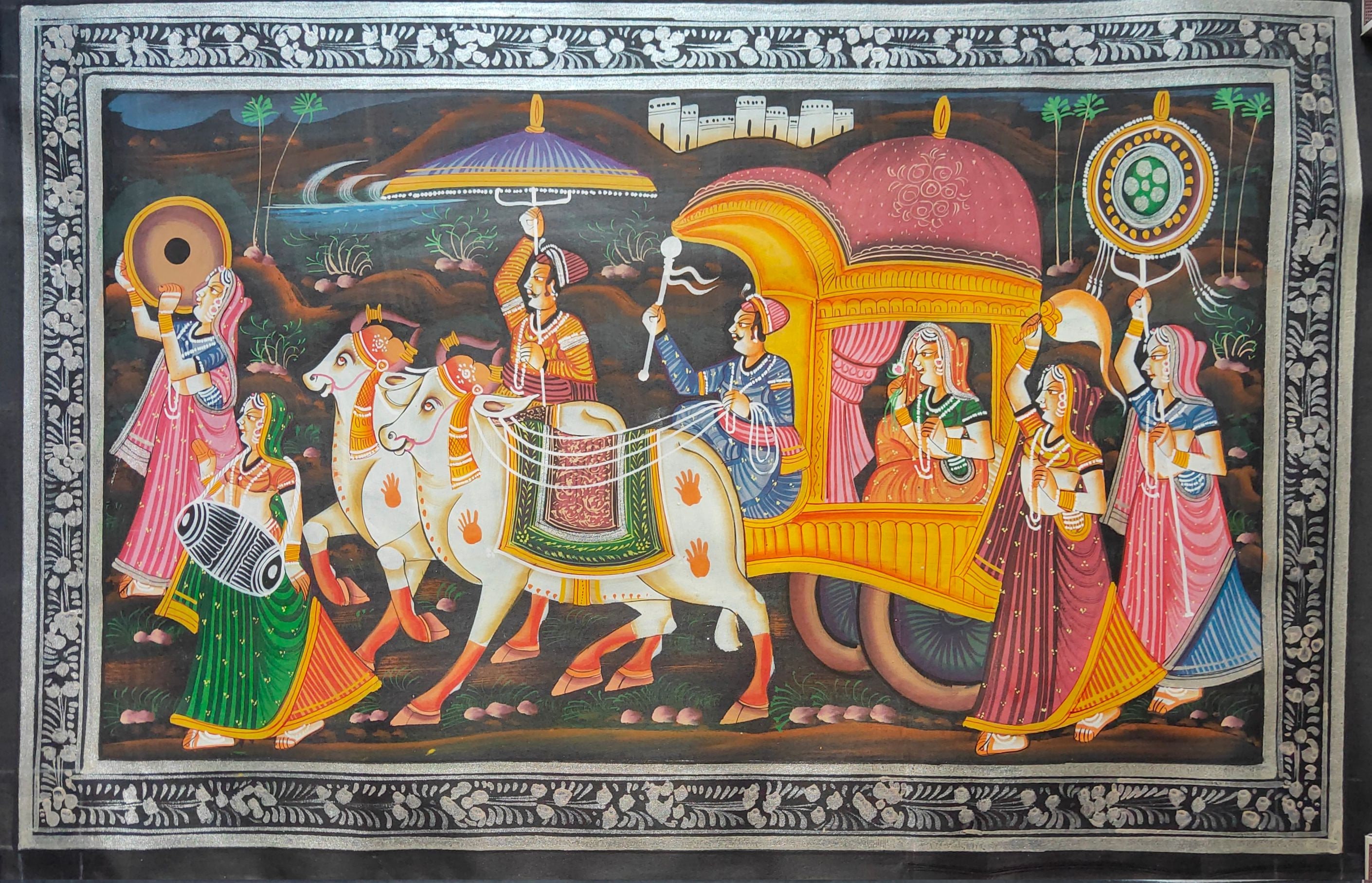 Indian Art Work Royal Procession Wedding Procession Indian - Etsy Australia