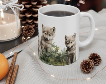 Ceramic Wolf Cubs Mug 11oz