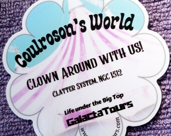 Heb je Coulrofobie? Clown World Sticker-Intergalactic Travel Souvenir- Laptops, waterflessen, telefoons, notebooks, enz.