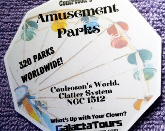 Heb je Coulrofobie? Coulroson's World Amusement Parks Sticker-Intergalactic Travel Souvenir-Laptops, waterflessen, notebooks, telefoons, enz.