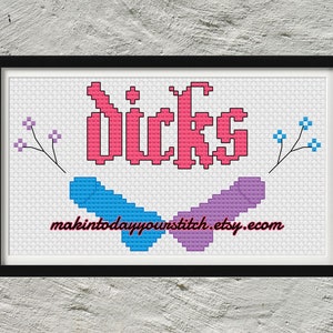 Dicks - Cross Stitch Pattern Digital Download Only
