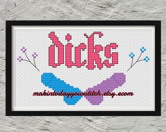 Dicks - Cross Stitch Pattern Digital Download Only