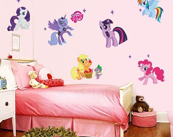 My Little Pony PERSONALIZED NAME WALL STICKER Art Mural Kids Pinkie Pie WP26