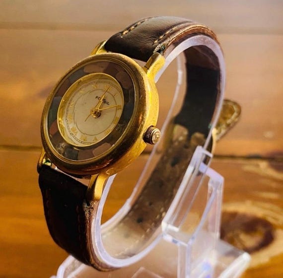 1994 Multi-Color Stone Fossil Watch PC-9230 - image 3