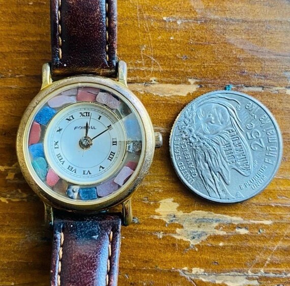 1994 Multi-Color Stone Fossil Watch PC-9230 - image 4