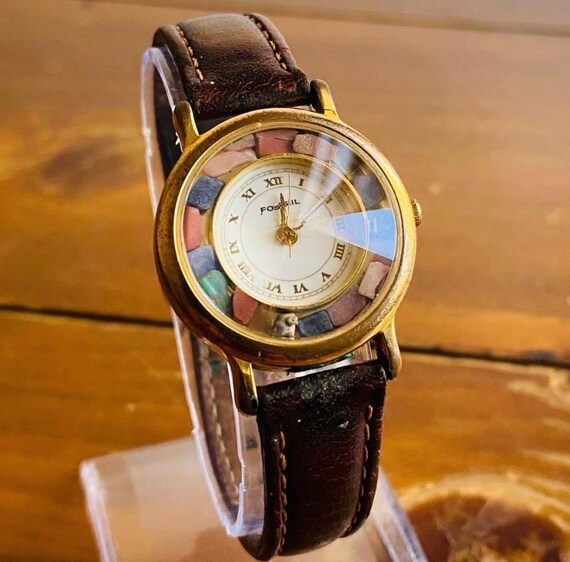 1994 Multi-Color Stone Fossil Watch PC-9230 - image 1