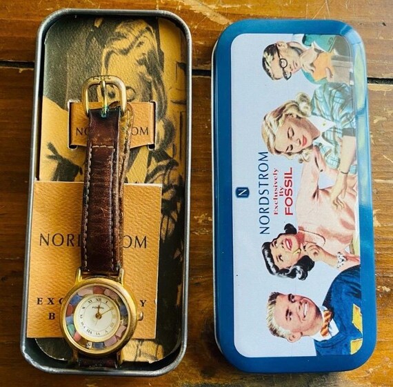 1994 Multi-Color Stone Fossil Watch PC-9230 - image 5