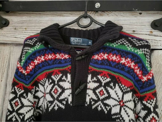 Vintage POLO RALPH LAUREN Sweater M Fair Isle on B