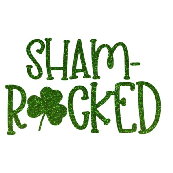 Get Shamrocked Iron On Tshirt Decal, Shamrock Transfer, St Patricks Day Shamrock , Funny Shamrock Applique, St Patty Decal, DIY Crafts, HTV