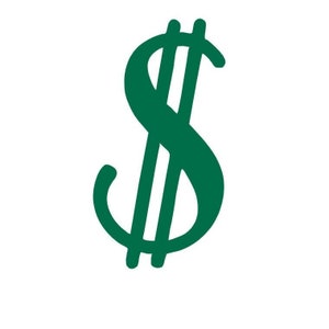 May include: A green dollar sign symbol.