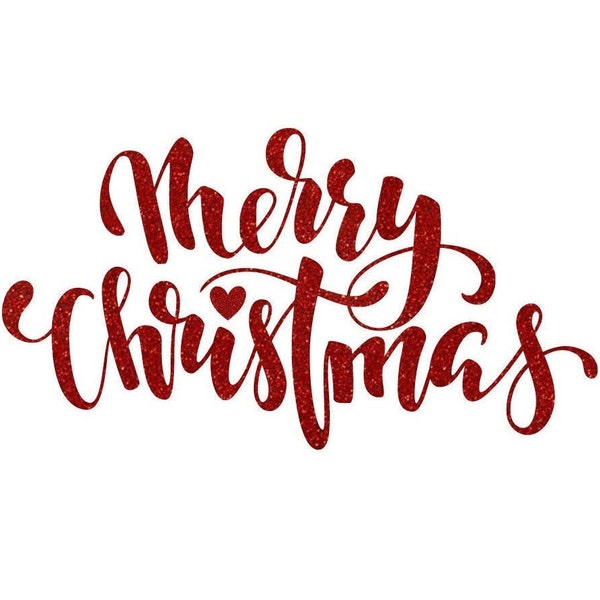 Merry Christmas Iron On Decal, DIY Christmas Craft, Farmhouse Christmas Transfer, HTV Christmas Graphic Ready To Apply, Pick Size and Color