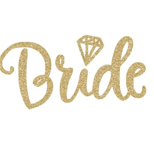 Bride Iron on Decal, Bride Tshirt Decal, Bachelorette Party Decoration, Iron On Label, Iron On Design, Bride To Be, Heat Transfer, Vinyl
