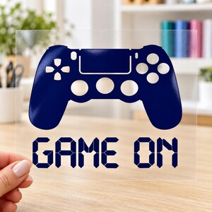 Game On Controller Iron On Transfer, Glitter or Solid Vinyl