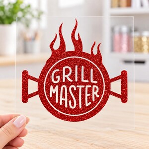 Grill Master Iron On Transfer, Glitter or Solid Vinyl