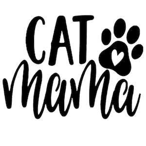 Cat Mama Iron On Decal, Animal Shirt Transfer, Kitty Kitten Tshirt Patch, HTV Graphic Apparel Applique, Pick Size Color, Iron-On Most Items