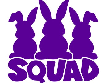 Bunny Squad Iron On Decal, Easter Transfer, Matching Easter Shirts, Heat Transfers, DIY Easter Crafts, Vinyl Patch, Kids Easter Gifts, Patch