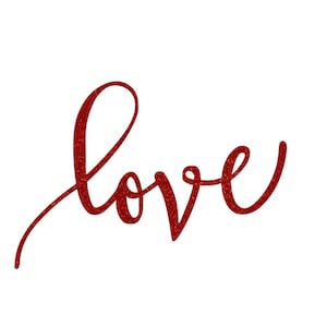 Love Script Iron On Transfer, Valentine's Day DIY