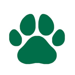 Paw Print Iron On Decal, Dog Paw Shirt Transfer, Dog Patch Decal, Pet Owner Gift, School Spirit, HTV Tshirt Graphic, DIY, Pick Size - Color