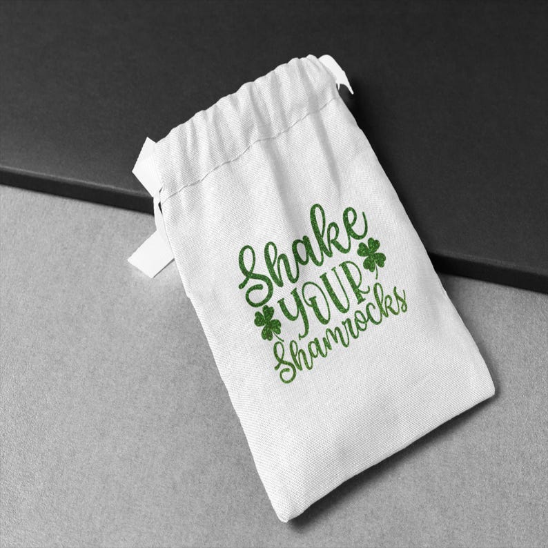 Shake Your Shamrocks Iron On Decal, St Patricks Day HTV, Glitter or Non-Glitter image 10