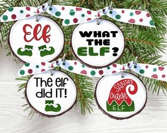 Christmas Ornament, Elf Ornaments, Handmade Ornament, Secret Santa Gifts, Holiday Ornament, Funny Christmas Gift, Tree Decor, Ornament Elves