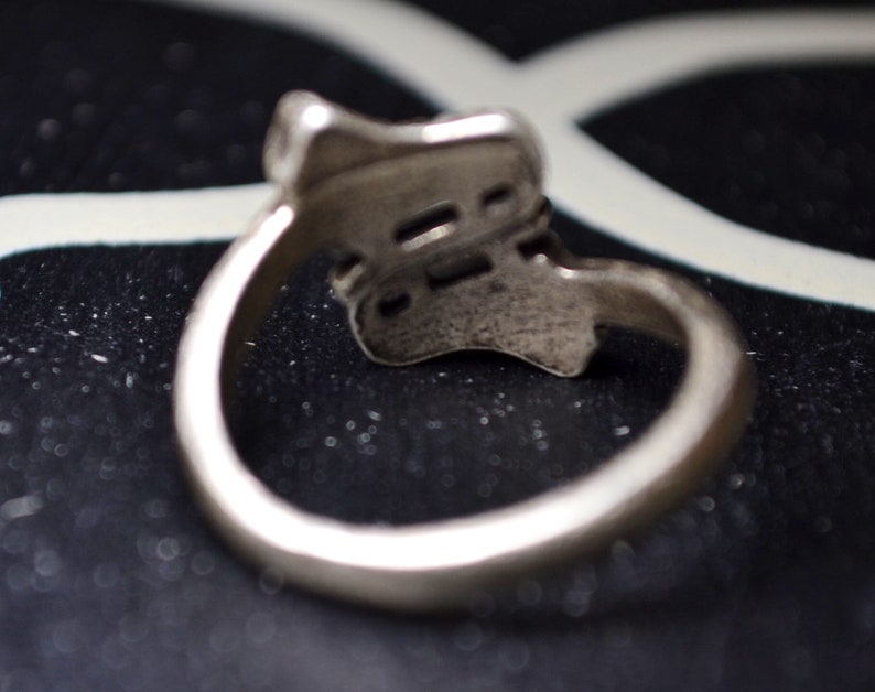 Ice Skater Ring / Silver Adjustable Band / Fits Most Ring Etsy