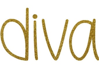 Diva Iron On Decal: DIY Girl T-Shirt Heat Transfer
