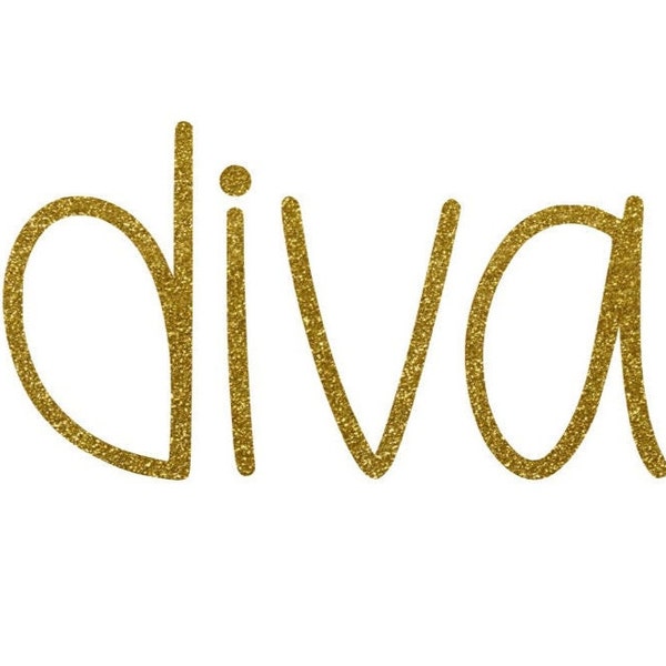 Girl Iron On Decal, Diva Decal, Iron On Transfer, DIY Girl Tshirt, Heat Transfer, Iron On Decals for Shirts, Diva Girl, Hat Decal, Iron ons