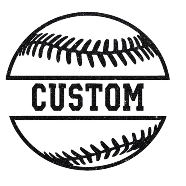 Personalized Baseball Softball Iron On Decal, Custom Ball Patch, Baseball Softball Team Name, HTV Graphic Transfer for Fans Spiritwear Team