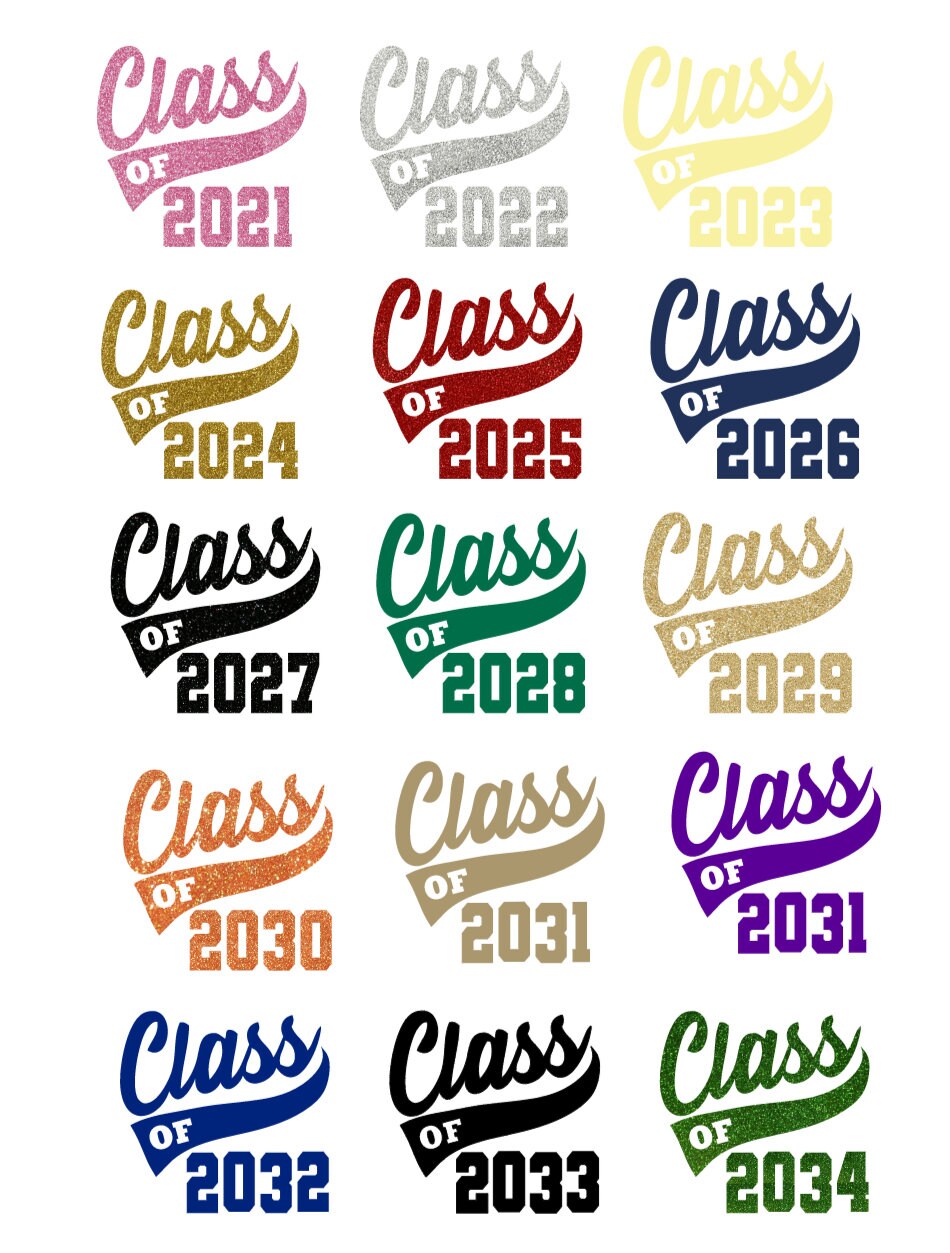 Graduation Iron On Transfer, Class Of Decal Pick Year, Graduation TShirt Idea, Iron On Decal