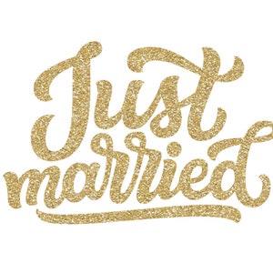 Just Married Iron On Decal, Honeymoon Decal, Newly Married Patch, Honeymoon Transfer, Bride Groom, New Bride Shirt Decal, Just Married