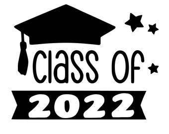 Class Of 2022 Decal, Graduation Iron On Decal, Graduation Gift, DIY Iron On, Heat Transfer, Graduation Decal, Graduate Gift 2022