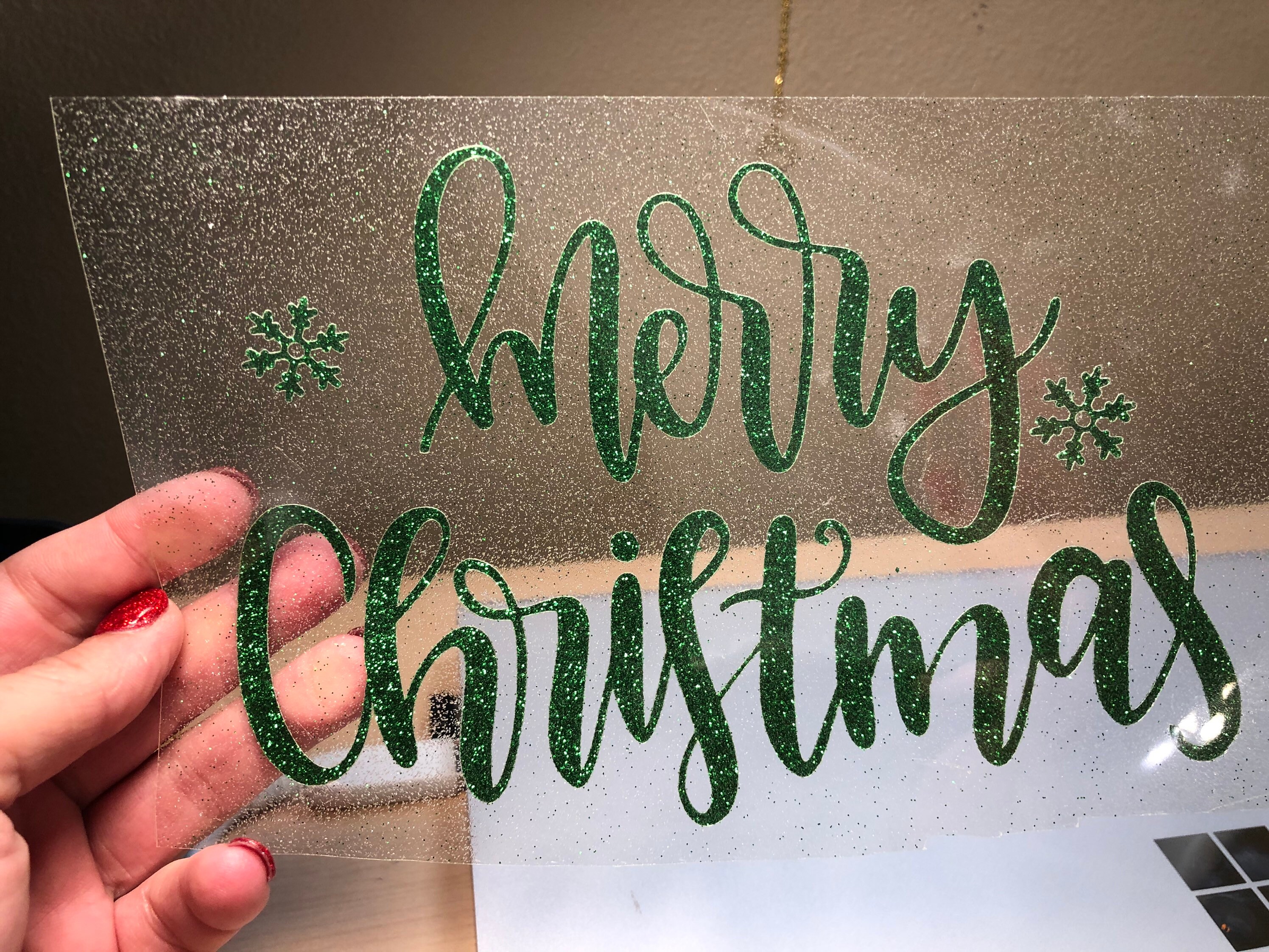 Christmas Iron On Decal / Merry Christmas Decal For Home Decor Etsy