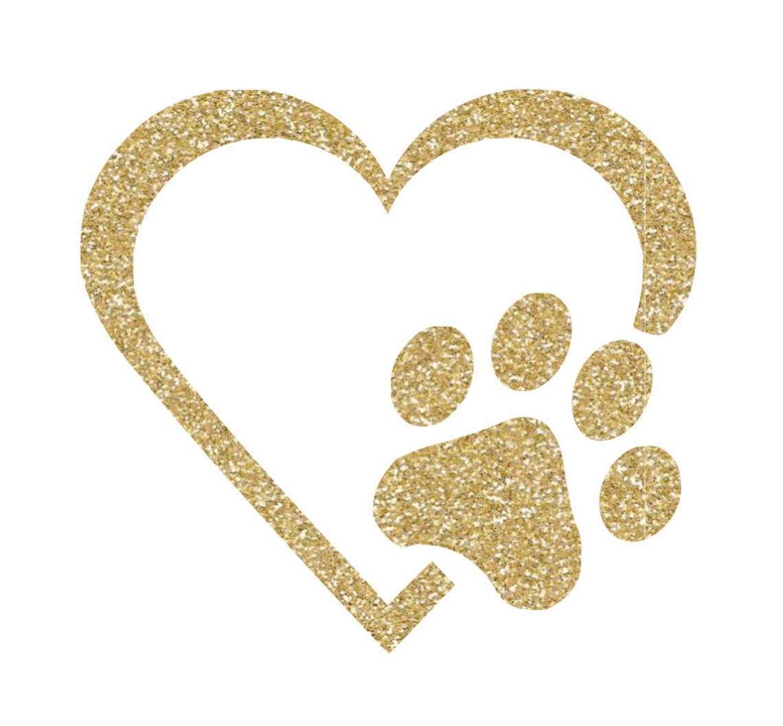Dog Paw Iron On Transfer Heart Paw Dog Lover Gift Dog Paw Etsy