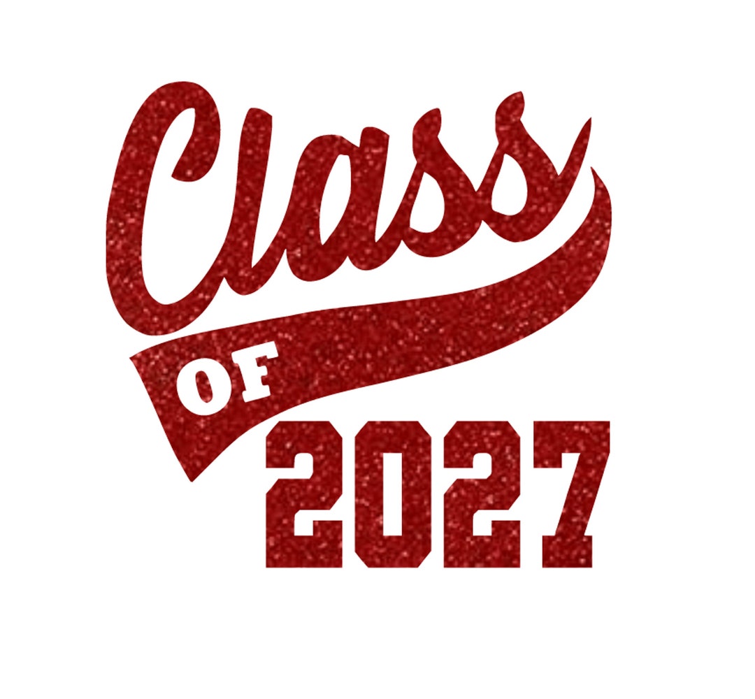 Graduation Iron on Transfer, Class of 2027 Iron on Decal, Graduation