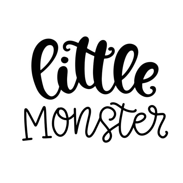 Little Monster Iron On Decal, Halloween Transfer, DIY Halloween Crafts, Halloween Shirt Hoodie Sweatshirt Patch, HTV Halloween Graphic