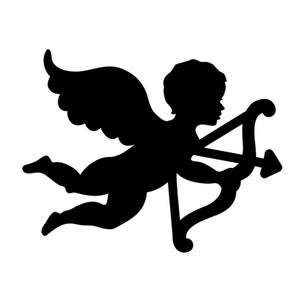 Cupid Iron On Decal: Valentine's Day Vinyl Transfer Patch