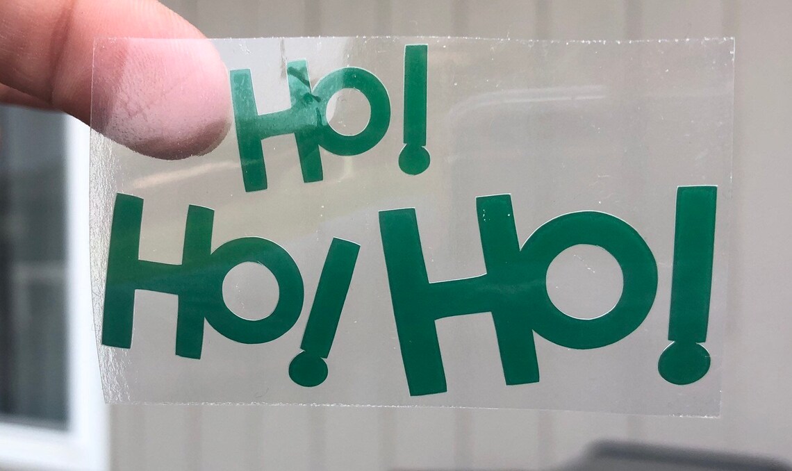 Christmas Iron On Decals / HO HO HO Vinyl Decals / Christmas Etsy