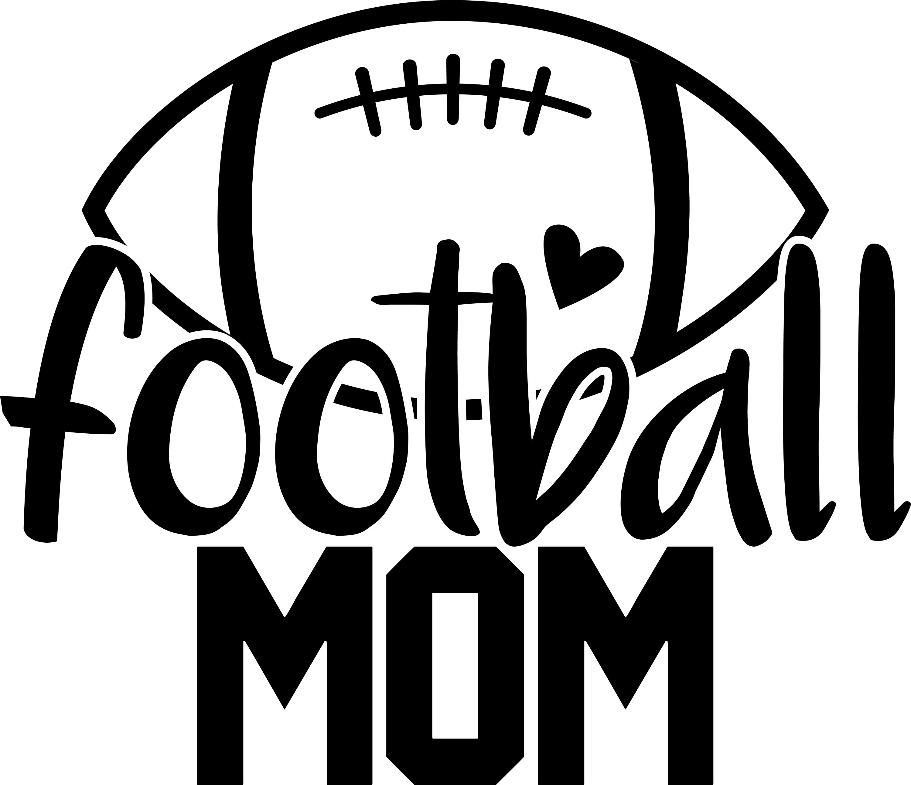 Football Mom Iron On Transfer, Football Shirt Decal, Iron On Football