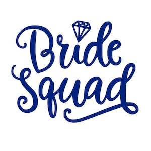 Bride Squad Iron On Decal: Bachelorette Party Heat Transfer