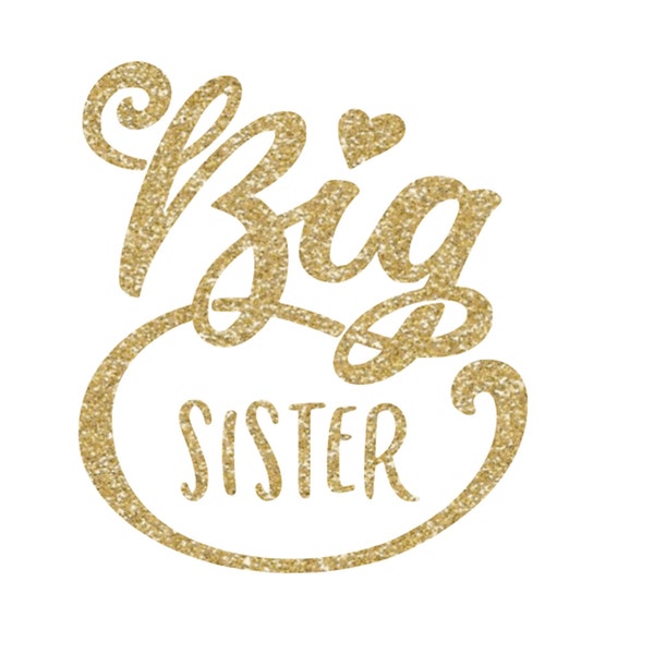 Big Sister Iron On Decal, Sibling Shirt Decal, Matching Family Shirts, Baby Announcement Idea, Big Sister Shirt Patch, Sorority Sister, HTV