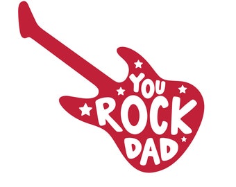 Dad TShirt Decal, You Rock Dad Iron On Decal, Dad Transfer, Iron On Decal, Dad Gift From Kids, Heat Transfer, Dad Apron Idea, DIY Gift