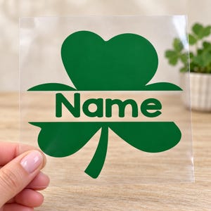 Personalized Shamrock Iron On Transfer, Custom Vinyl Decal