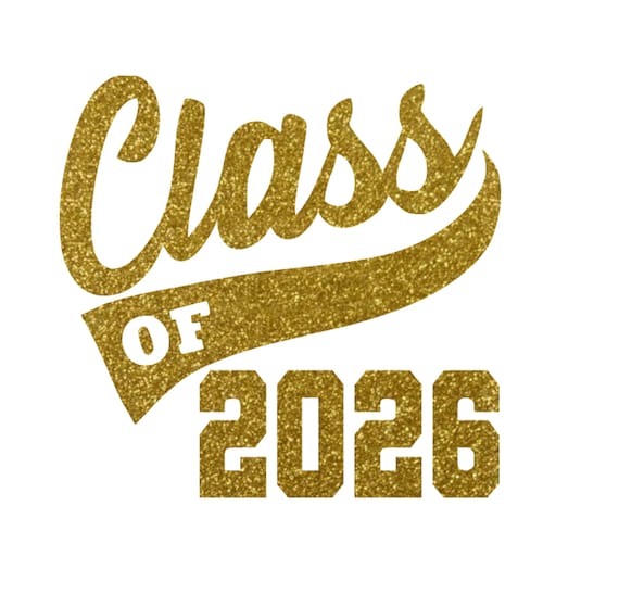 Graduation Iron on Transfer Class of 2026 Iron on Decal Etsy