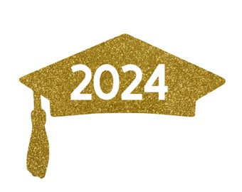 2024 Graduation Cap Iron On Decal, Class Of 2024, Graduation Tshirt Patch, DIY Graduation, HTV Graphic, Senior Tshirt Transfer, Senior Photo