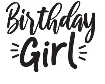 Birthday Girl Iron On Decal, Girls Birthday Party Tshirt Transfer, DIY Birthday Gift, Birthday Shirt Patch, Iron On Birthday, Girls Birthday