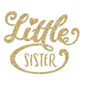 Little Sister Iron On Decal, Sibling Shirt Decal, Matching Family Shirts, Baby Announcement Idea, Little Sis Patch, Sorority Sister, HTV