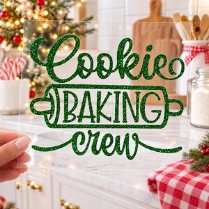 Cookie Baking Crew Iron On Transfer, Christmas Vinyl Decal