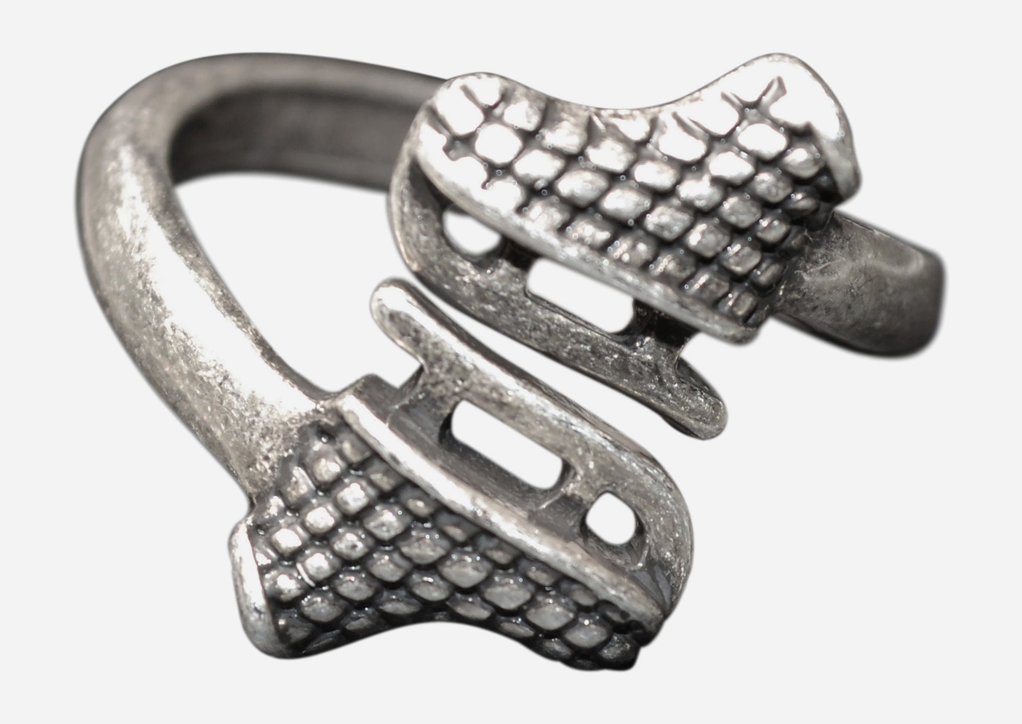 Ice Skater Ring / Silver Adjustable Band / Fits Most Ring Etsy