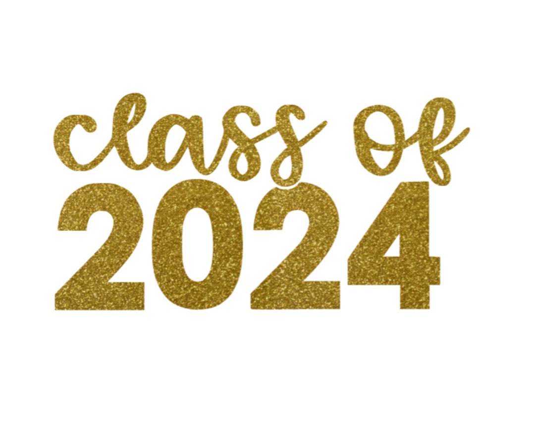 Class of 2024 Decal, Graduation Iron on Decal, Graduation Patch, DIY Iron On, Heat Transfer